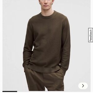 lululemon athletica Men's Khaki Crewneck Sweater